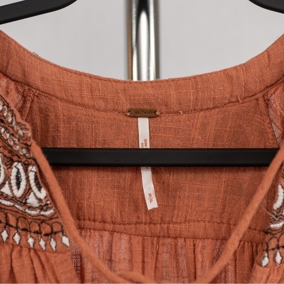 Free People Dream Weaver V-Neck Embroidered Tunic size S - Picture 4 of 16
